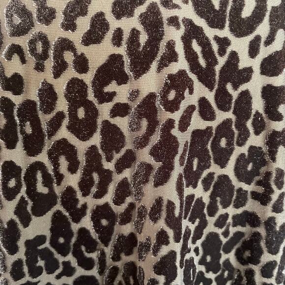 Susan Graver Velvet Burnout Leopard Longline Vest Sz 1X Chocolate Brown Fall - Picture 6 of 8